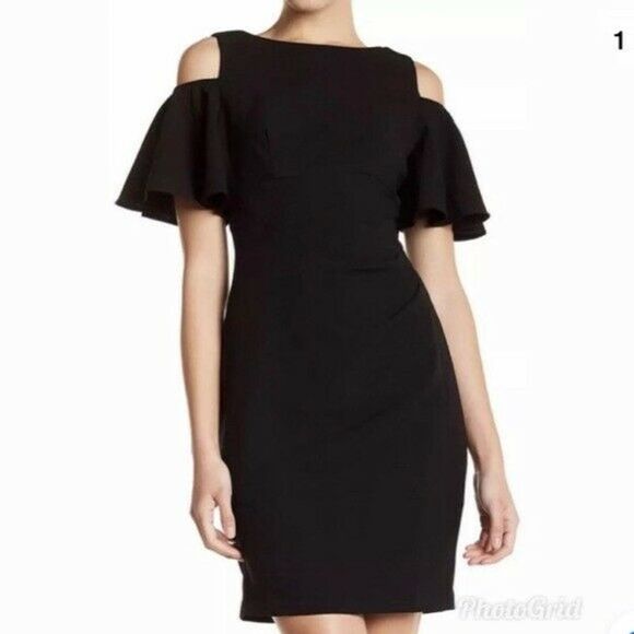 Eliza J Dresses & Skirts - Eliza J Black Cold Shoulder Cocktail Dress